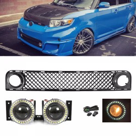 YLT Auto For 2008 2009 2010 Scion XB Lower Grille & Bumper LED Fog Lights w/Wiring