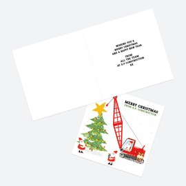 Business Christmas Cards - Construction Christmas Tree - Pack of 10. Business Christmas Cards, Christmas Tree Cards, Pack of Business Cards, Construction Christmas Tree Christmas Cards.