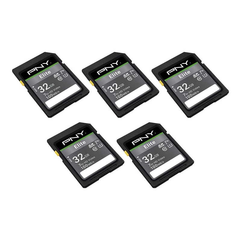 PNY 32GB Elite Class 10 U1 V10 SDHC Flash Memory