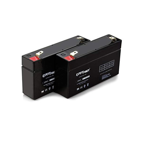 ExpertPower 6v 1.2Ah SLA Rechargeable Battery - F1 Terminals / 2 Pack