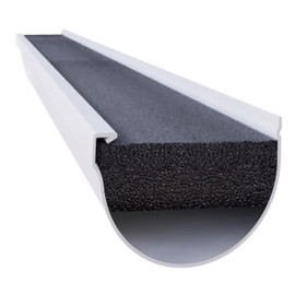 GutterStuff Pro Gutter Guard - 5-Inch Half Round Foam Gutter Filter Insert with Year Round Leaf Protection & Easy DIY Installation - GSR532-3