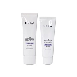 Hera NEW UV Protector Tone Up Lavender 50ml + 40ml Renewal Cool Tone Sun Cream / 헤라 NEW UV 프로텍터 톤업 라벤더 50ml + 40ml 리뉴얼 쿨톤 선크림