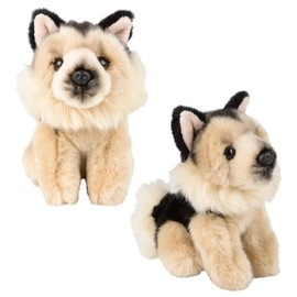 HOWBOUTDIS Fluffy, Adorable,6 inch Plush German Shepard Puppy - Super Cuddly and Huggable - Great Gift Idea for Anyone- Even Your Pup - Perfect for Animal Lovers of All Ages - Ages 3+