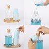 Mouthwash Dispenser with Cup Holder, Plastic Mouth Wash Pump Bottle