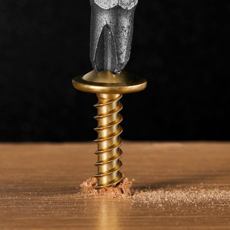 #8 x 1 Wood Screw 500Pcs Alloy Steel Standard Thread