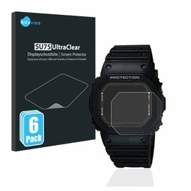 Savvies Pack of 6 Screen Protectors for Casio G-Shock GW-5000-1JF Ultra Transparent