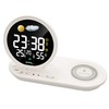 Technoline WT 427 LED-Wecker mit drahtloser Ladefunktion und USB-Ladeanschluss Weiß