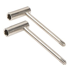 2Pcs Yootones Truss Rod Wrench with Cross Screwdriver Compatible with Taylor Guitar Accessory (Silver)
