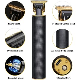 KEMEI Cortapelos inalámbrico para hombre, maquinilla de afeitar eléctrica, profesional, máquina de afeitar, corte de pelo, cortadora de pelo, color negro KM-1971