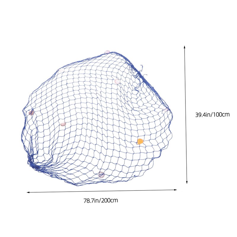 ORFOFE Fish Net Wall Decor Decorative Fishing Net Nautical Wall