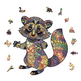 Wooden Jigsaw Puzzles Unique Shape Jigsaw Pieces for Adults and Kids Family Game Play Collection Birthday Gift