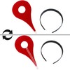 BAIRUYAO 2pcs Locator Symbol Headband | New creative red locator