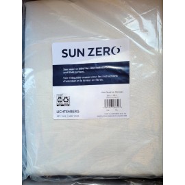 Sun Zero Lichtenberg 50x80" Pearl White Window Panel Rod Pocket -
