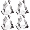 Moxweyeni 4 Pieces Boat Hook Holder Stainless Steel Spring Clamp