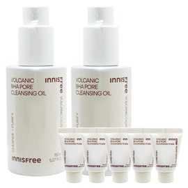 Innisfree Volcanic Pore Baja Cleansing Oil 2pcs + Volcanic Pore Foam 15gx5pcs / 이니스프리 화산송이 모공 바하 클렌징 오일 2개+화산송이폼 15gx5개