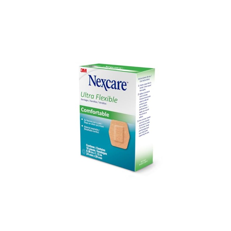 3M Nexcare, Venditas Ultraflexibles Mini, 24mm x 29mm, Color Beige,