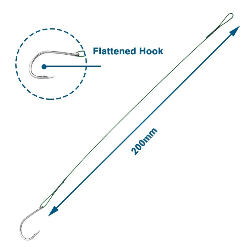 Create idea 40PCS Fishing Hooks with Barbed Hooks Length 200mm