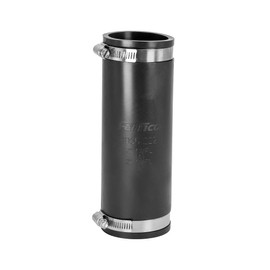 Fernco XL 1056-222 Flexible Pipe Coupling 2" to 2", Extra-Long Connector for CI, PVC, ABS & Steel Pipe with Stainless Steel Clamps