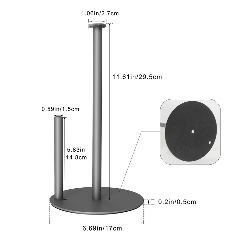Paper Towel Holder Countertop, Standing Paper Towel Roll Holder for
