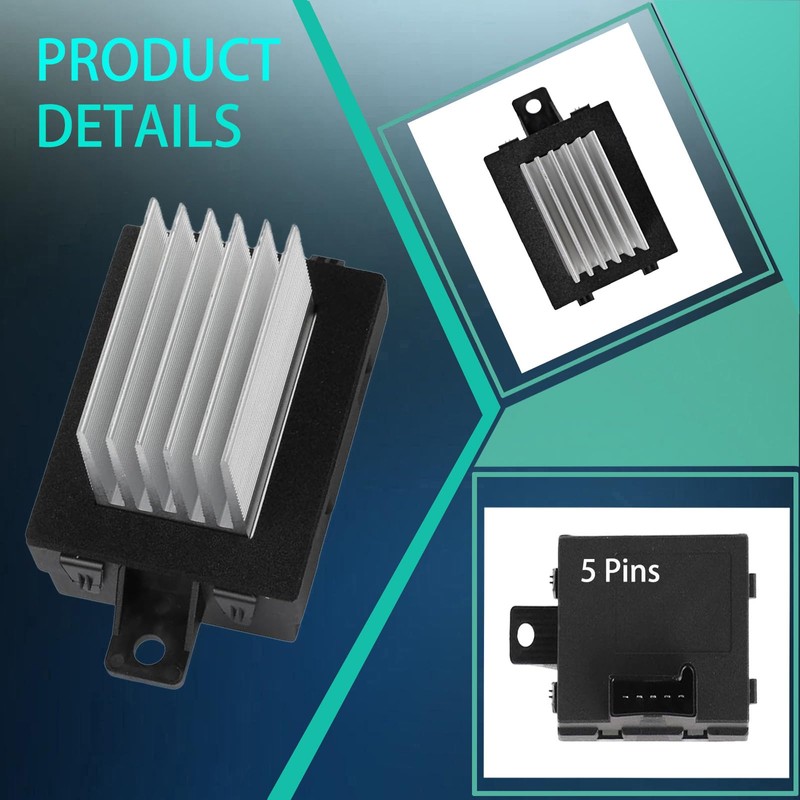 HVAC Fan Blower Motor Resistor with Connector Wire Harness Compatible