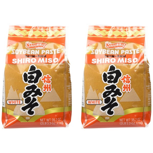 Shirakiku Miso Shiro (white) Soy Bean Paste, 35.27-Ounce Bags (Pack of 2)