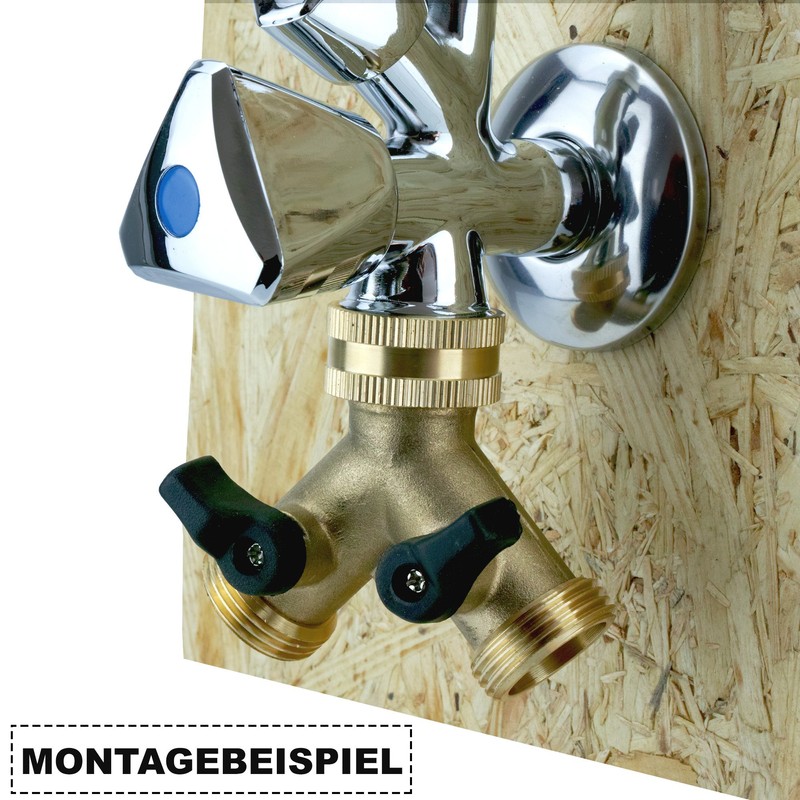 Water connection of 2 devices e.g. washing machine Y distributor