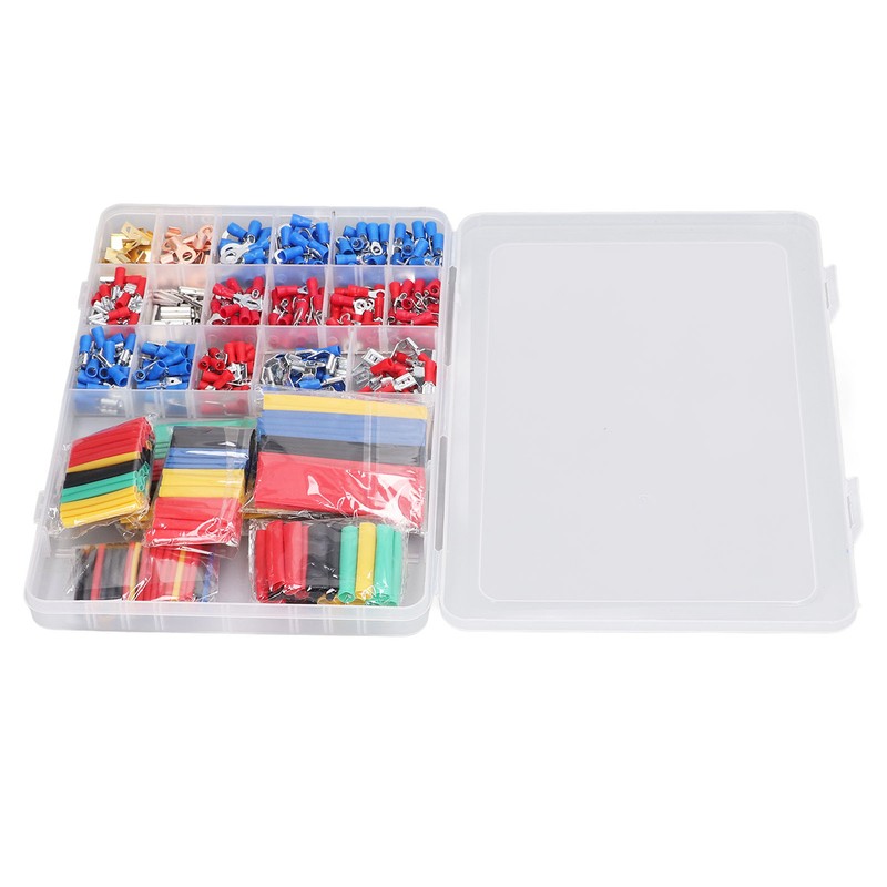678PCS Cold Pressed Terminals Kit Rubber Electrical Insulated Terminals Assortment