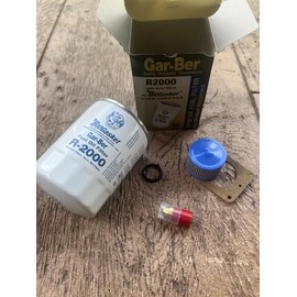 1.20 60 A Oil Burner Tune up Kit 1.20 60 A Hollow Nozzle Oil Burner Service Kit with Gar-Ber Model R 2000 Spin on Fuel Filter and "A" Pump Strainer, Includes Nozzle, filter, and strainer