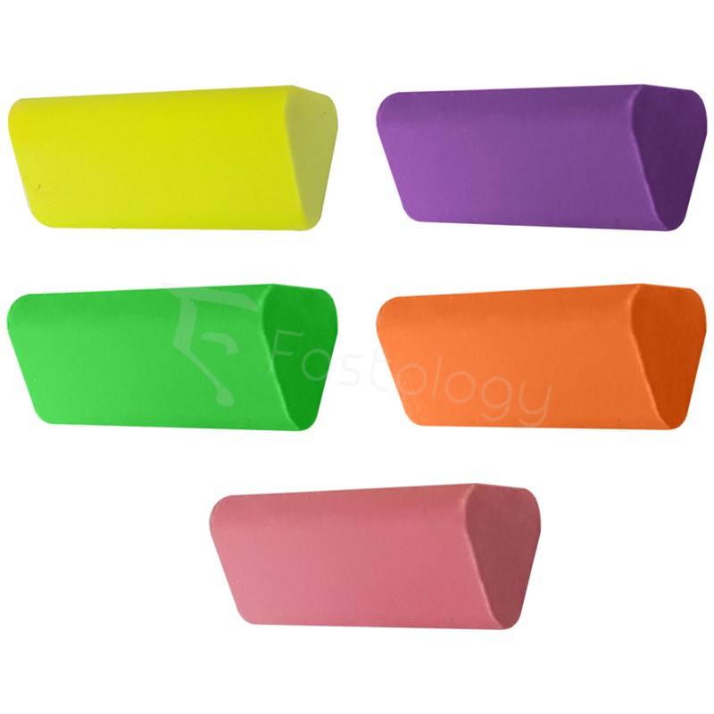 VAIDEX TriPOND Novelty Pencil Colour Mini Erasers, Assorted, Pack of