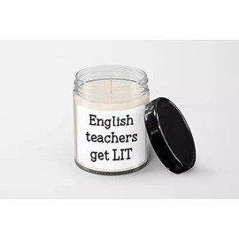 SpreadPassion English Teachers get LIT Candle - Soy Wax Candle - Hand Poured Candle