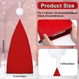 2 Pcs Night Sleeping Cap Men Adjustable Stocking Cap Drawstring Sleeping Night Cap with Pom Ball for Daily Use, Red, Green