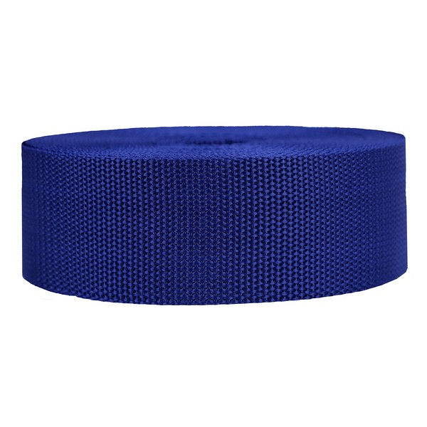 Strapworks Heavyweight Polypropylene Webbing - Heavy Duty Poly Strapping for Outdoor DIY Gear Repair, 2 Inch x 10 Yards - Navy Blue