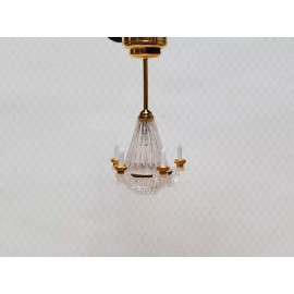 The Miniature Lighting Co Dollhouse Chandelier Light with Candles Battery Operated 1:12 Scale Miniature