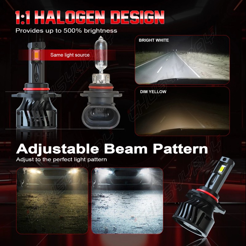 CHUSYYRAY 9005 H11 Hi/Lo LED Headlight Bulbs For Peterbilt 388