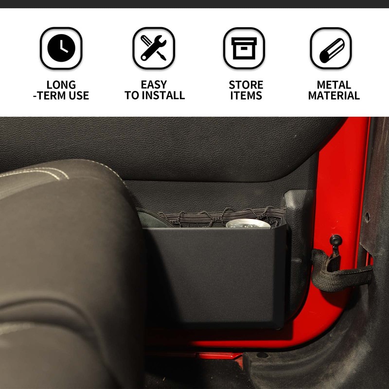 Hoolcar Front Door Storage Pockets, Side Insert Organizer Box Metal