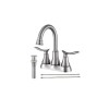 4-Inch 2-Handle Brushed Nickel Bathroom Faucet with Pop-up Drain and