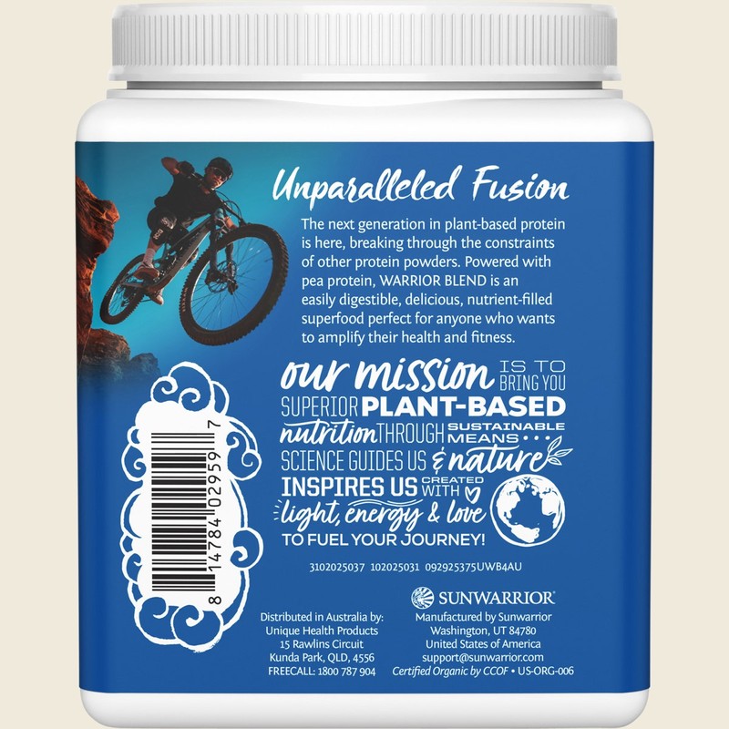 Sunwarrior Protein Powder Warrior Blend Unflavoured 375g