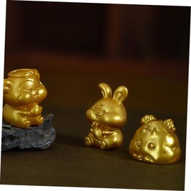 HOMSFOU 24pcs Miniature Resin Chinese Zodiac Animal Figurines Ornaments for Home Decor Office Decorations and Year Creative Tabletop Decorations