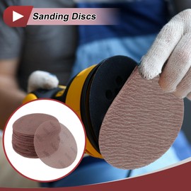HEROFFIX 50 Pcs 6 Inch Abranet Sanding Mesh Anti-Clog Hook Loop Dust Free Net Sandpaper 600 Grit Brown Aluminum Oxide