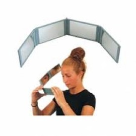 Mirror Go Round Compact 4 Panel Expandable Mirror with Case NEW
