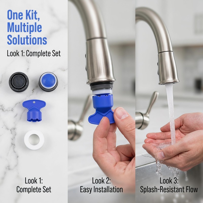 2 Pack Faucet Aerator Replacement Kit for Moen 137401, 1.5