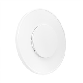 SYSTERM Ventilation Ventilation Plate Valve White Round Disc Valve Exhaust Valve or Supply Air Valve Metal with Mounting Ring Anemostat Ceiling Valve Ventilation Valves (100 mm)