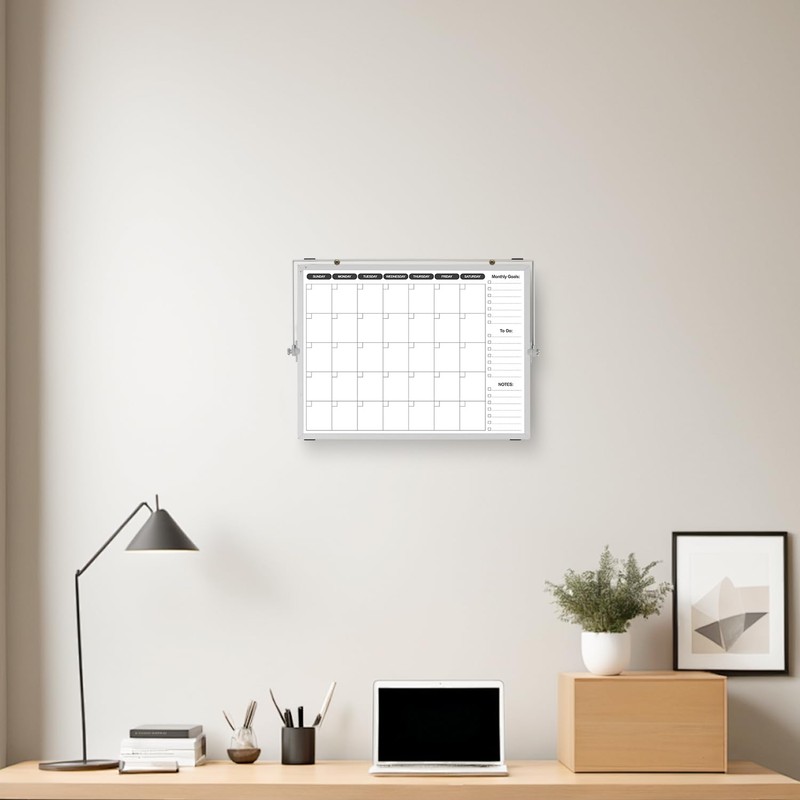 KODAPAGE Planning Boards,White Board Dry Erase Calendar with Stand,Double-Sided Weekly