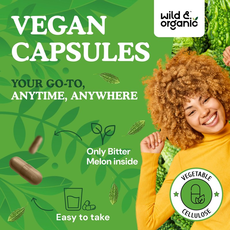 Wild & Organic Bitter Melon Capsules 500 mg - Overall