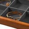 Oirlv Solid Wood 6 Grid Jewellery Trays, Stackable, Organiser for