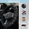 Linyongc Sparkling Crystal Car Steering Wheel Cover, 1Pc, Universal Fit,
