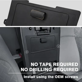 Muslogy Center Console Hidden Organizer Compatible with 2024 2025 2026 Toyota Tacoma Accessories Magnet Armrest Hidden Storage Box Middle Console Insert Secret Organizer Compartment ABS Material