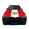 JH Peru Flag Car Hood Cover Universal Size Elastic Polyester