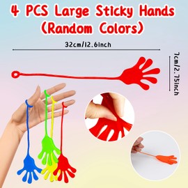 Yeefunjoy 4 Stück Klatschhand für Kinder Set, Große Klatschhand Kinder, Bunte Glibberhand Mitgebsel Spielspaß Giveaway für Kindergeburtstag Partygeschenke, Belohnungen im Klassenzimmer Jungen Mädchen