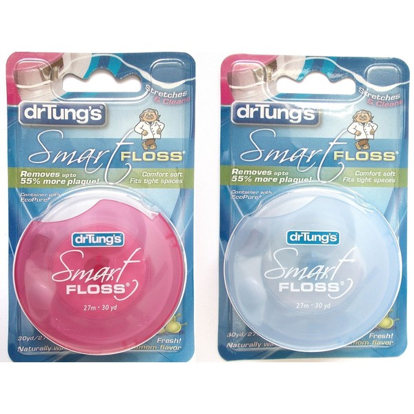 2 x Dr Tung's SMART Dental Floss 27m Removes 40% More Plaque